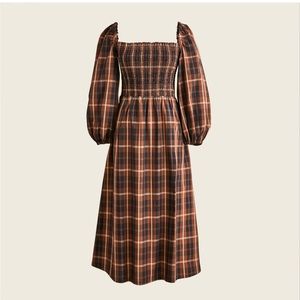 J crew puff sleeve Friday plaid dress. NWT. Size 2x